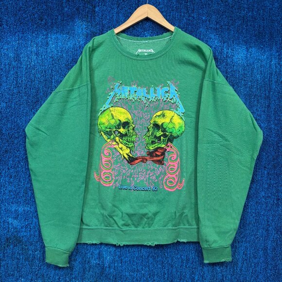 Metallica Live in Concert 92 Oversize Heavy Metal Crewneck M - Picture 1 of 4